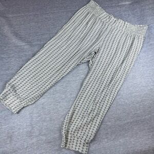 O'Neill Black & White Patterned Cropped Pants